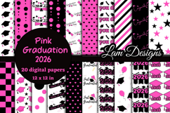 Graduation 2026 pink digital papers Product Image 1