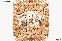 Spooky Season Cute Ghost Halloween Sublimation SVG Product Image 2