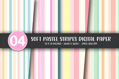 Soft Pastel Stripes Digital Paper Product Image 1