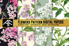 Alyssum Flower Digital paper Pattern Product Image 1