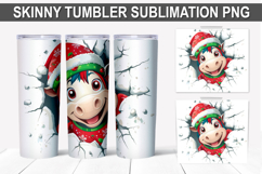 Christmas Horse Tumbler Wrap PNG - Festive Horse Design Product Image 1