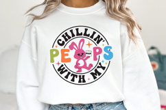 Chillin with my Peeps Easter SVG Design | SVG Cut files Product Image 2