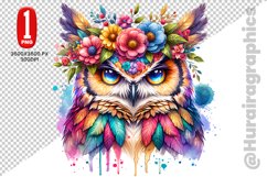 Cute Owl Clipart - PNG File Product Image 1