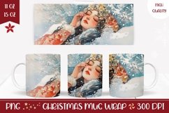 Winter Forest Mug Design, Winter Mug Sublimation Design Product Image 1