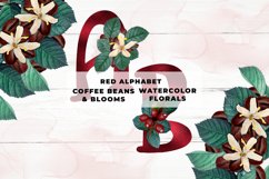 Red Coffee Floral Alphabet Product Image 1