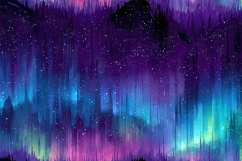 Aurora Night Sky Abstract Texture in Blue and Purple Product Image 1