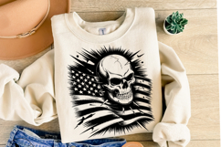USA Skull Svg Design | Svg Cut Files | Shirt Svg Product Image 2