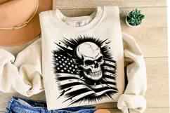 USA Skull Svg Design | Svg Cut Files | Shirt Svg Product Image 2
