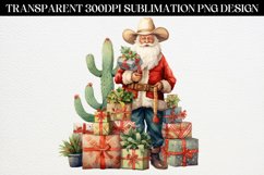 Western Cowboy Santa Claus Sublimation Design Product Image 1