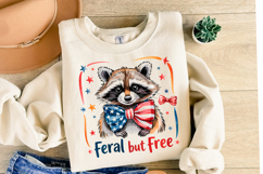 Feral But free Svg Design | 4th of july svg | Shirt Svg Product Image 1