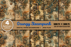 Grungy Steampunk Background JPG Product Image 1