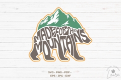 Made for the mountains in the shape of a bear SVG Cut File Product Image 1