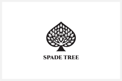 Spade Tree Logo Design Vector Illustration Product Image 1