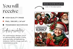 Christmas Elderly clipart,Christmas png, grandma, grandpa Product Image 2
