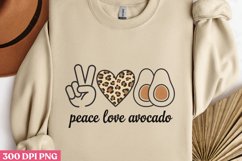 Peace Love Avocado PNG, Avocado Sublimation PNG Product Image 2