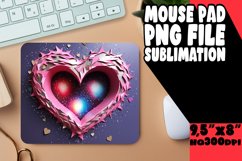 Romantic 3D Heart Glitter Sublimation Mouse Pad for Love Product Image 1