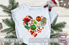 Christmas heart Sublimation design PNG Holidays Product Image 2