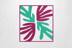 Abstract Leaf Pattern Modern Embroidery Design File Product Image 1