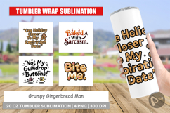 Grumpy Gingerbread Man Tumbler Product Image 1