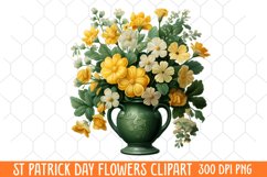 St Patrick Day Flowers Clipart Product Image 1