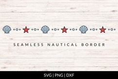 Seamless Coastal Seashell Border SVG Product Image 1