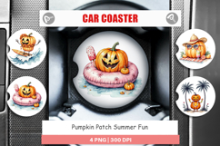 Car Coaster Pumpkin Patch Summer Product Image 1