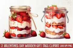 Valentines Day Dessert Clipart, Valentines Day PNG Product Image 1