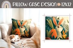 Easter Bunny Pillow Case, Forest Pillow Design Product Image 1
