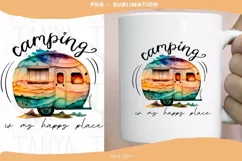 Camping Is My Happy Place Png | Camp Sublimation Product Image 2