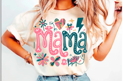 Retro Mama Png, Floral Mama PNG, Product Image 2