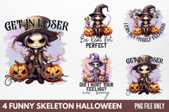 Funny Skeleton Halloween Sublimation PNG Product Image 1
