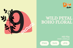 Wild Petal Boho Floral Monogram Product Image 1