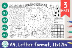 Christmas village coloring activity placemats collection Product Image 1