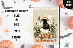 Watercolor Halloween Garden Flag, Welcome Garden Flag Print Product Image 1