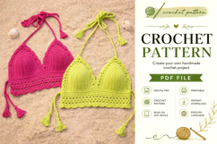 Scalloped Crochet Bralette Top Pattern PDF Product Image 1