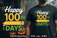 Happy 100th Days of School Pencil Sublimation Design Product Image 2