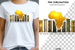 African Heritage PNG | Africa Gold Map Design | Empowerment Product Image 1