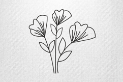 Minimalist Line Art Floral Embroidery Design Product Image 1