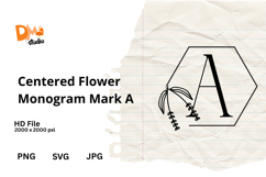 Centered Flower Monogram Mark Product Image 1