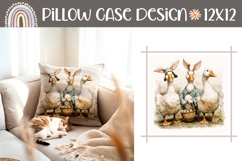Easter Goose Pillow Case Design, Easter Eggs Pillow PNG Product Image 1