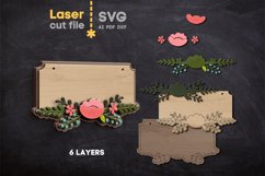 Garden Sign SVG laser cut files for Glowforge Product Image 1