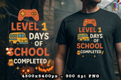 Level 1 Days of School Completed Sublimation Design Product Image 2