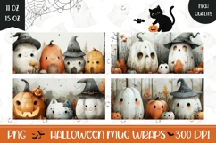 Halloween Pumpkins Mug, Fall Mug Sublimation Designs Product Image 1