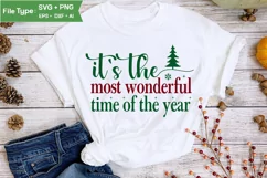 It's The Most Wonderful Time Of The Year Round Sign SVG Product Image 2