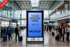 Vertical Billboard Airport Interior Product Image 1