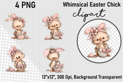 Whimsical Easter Chick Clipart Product Image 1