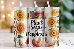 Plant Seeds of happiness Tumbler Wrap | Sublimation Product Image 1