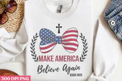 Make America believe PNG, 4th Of July Sublimation PNG Product Image 2