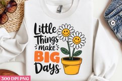 Little things make big days PNG, Retro Positive Sublimatio Product Image 2