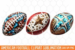 American Football Clipart Sublimation, 4th Of July Product Image 2